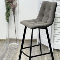 Полубарный стул CHILLI-QB SQUARE графит #14, велюр / черный каркас (H=66cm) М-City в Красноуральске - krasnouralsk.mebel24.online | фото 4