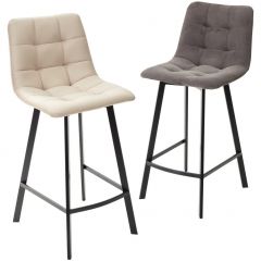 Полубарный стул CHILLI-QB SQUARE графит #14, велюр / черный каркас (H=66cm) М-City в Красноуральске - krasnouralsk.mebel24.online | фото 5