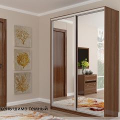 Шкаф №2 1.4-2 Оптима 2300х1404х572 (фасад 2 зеркала) в Красноуральске - krasnouralsk.mebel24.online | фото