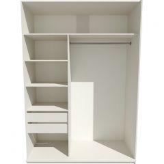 Шкаф-купе 1400 серии SOFT D1+D3+B2+PL1 (2 ящика+1штанга) профиль «Графит» в Красноуральске - krasnouralsk.mebel24.online | фото 2