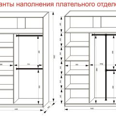 Шкаф-купе 1400 серии SOFT D8+D2+B2+PL4 (2 ящика+F обр.штанга) профиль «Графит» в Красноуральске - krasnouralsk.mebel24.online | фото 7