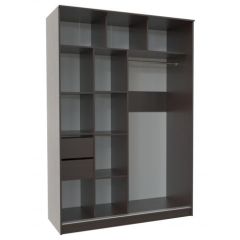 Шкаф-купе ПШ-2.9 1500 Фасад СТРЕЛКА (Венге/ДУБ МОЛОЧНЫЙ стрелка чер) в Красноуральске - krasnouralsk.mebel24.online | фото 2