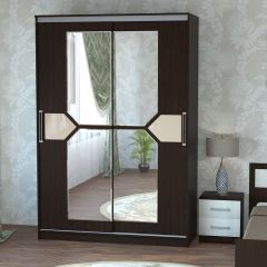 Шкаф-купе ПШ-2.9 1500 Фасад СТРЕЛКА (ВЕНГЕ стрелка беж) в Красноуральске - krasnouralsk.mebel24.online | фото