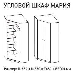 Шкаф угловой Мария 880*880 (ЛДСП 1 кат.) в Красноуральске - krasnouralsk.mebel24.online | фото 2