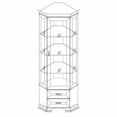 Шкаф-витрина угловой Сиена в Красноуральске - krasnouralsk.mebel24.online | фото 2