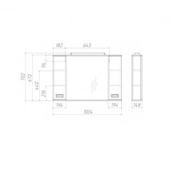 Шкаф-зеркало Cube 100 Эл. Домино (DC5013HZ) в Красноуральске - krasnouralsk.mebel24.online | фото 2