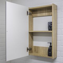 Шкаф-зеркало Мечта 50 Дуб сонома АЙСБЕРГ (DM2318HZ) в Красноуральске - krasnouralsk.mebel24.online | фото 4