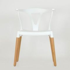 Стул Barneo N-218 Wishbone интерьерный кухонный белый в Красноуральске - krasnouralsk.mebel24.online | фото 3
