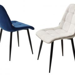 Стул CHIC BLUVEL-86 NAVY BLUE / черный каркас М-City в Красноуральске - krasnouralsk.mebel24.online | фото 2