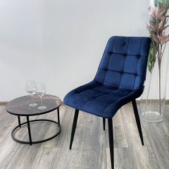 Стул CHIC BLUVEL-86 NAVY BLUE / черный каркас М-City в Красноуральске - krasnouralsk.mebel24.online | фото 5
