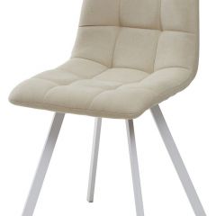 Стул CHILLI SQUARE UF860-01B бежевый, ткань/ белый каркас М-City в Красноуральске - krasnouralsk.mebel24.online | фото