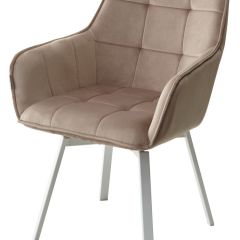 Стул MAVERICK 360 град. поворот. BLUVEL-40 BEIGE/ белый каркас, М-City в Красноуральске - krasnouralsk.mebel24.online | фото
