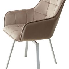 Стул MAVERICK 360 град. поворот. BLUVEL-40 BEIGE/ белый каркас, М-City в Красноуральске - krasnouralsk.mebel24.online | фото 8