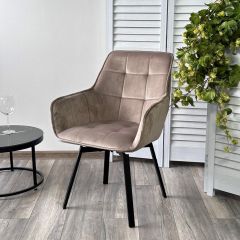 Стул MAVERICK 360 град. поворот. BLUVEL-40 BEIGE/ черный каркас, М-City в Красноуральске - krasnouralsk.mebel24.online | фото 5