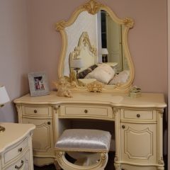 Туалетный стол + Зеркало Мона Лиза (крем) в Красноуральске - krasnouralsk.mebel24.online | фото 6