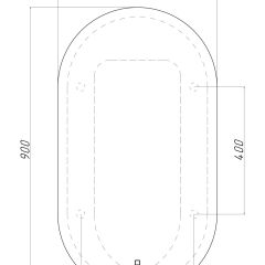 Зеркало Дакка 900х500 с подсветкой Домино (GL7037Z) в Красноуральске - krasnouralsk.mebel24.online | фото 8