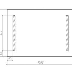 Зеркало Good Light 2-100 с подсветкой Домино (GL7016Z) в Красноуральске - krasnouralsk.mebel24.online | фото 3