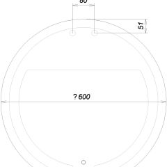 Зеркало Halo 600х600 с тёплой подсветкой Sansa (SH1065Z) в Красноуральске - krasnouralsk.mebel24.online | фото 2