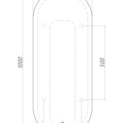 Зеркало Кито 1000х400 с подсветкой Домино (GL7047Z) в Красноуральске - krasnouralsk.mebel24.online | фото 2