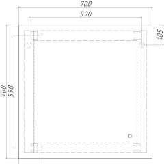 Зеркало Минск 700х700 с подсветкой Домино (GL7039Z) в Красноуральске - krasnouralsk.mebel24.online | фото 8