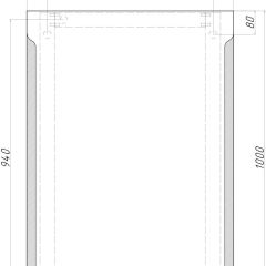 Зеркало Оттава 1000х700 с подсветкой Домино (GL7028Z) в Красноуральске - krasnouralsk.mebel24.online | фото 8