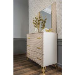 Зеркало ППУ Lara (бежевый глянец) в Красноуральске - krasnouralsk.mebel24.online | фото 3