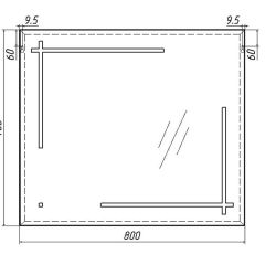 Зеркало Ray 80 black с подсветкой Sansa (SR1037Z) в Красноуральске - krasnouralsk.mebel24.online | фото 7