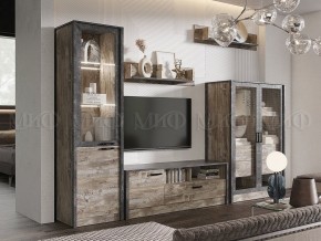 Амели Шкаф-стекло (Дуб Юкон-Бетон темный) в Красноуральске - krasnouralsk.mebel24.online | фото 3