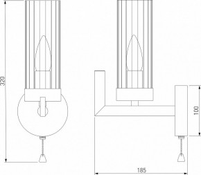 Бра Eurosvet Arganie 60133/1 латунь в Красноуральске - krasnouralsk.mebel24.online | фото 3