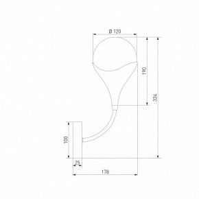 Бра Eurosvet Calyx 60168/1 латунь в Красноуральске - krasnouralsk.mebel24.online | фото 3