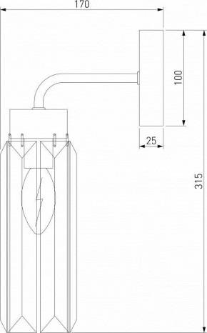 Бра Eurosvet Gilian 60163/1 латунь в Красноуральске - krasnouralsk.mebel24.online | фото 3