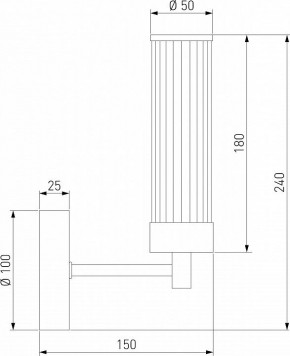 Бра Eurosvet Oriens 60166/1 латунь в Красноуральске - krasnouralsk.mebel24.online | фото 2