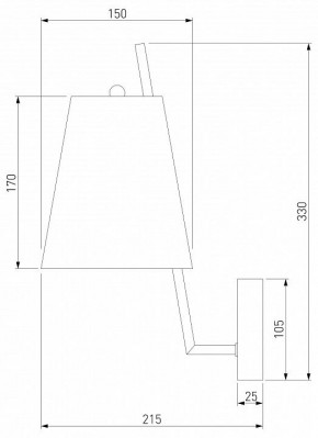 Бра Eurosvet Topanga 60173/1 латунь в Красноуральске - krasnouralsk.mebel24.online | фото 5