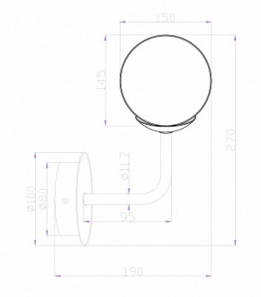 Бра Maytoni Erich MOD221-WL-01-G в Красноуральске - krasnouralsk.mebel24.online | фото 2