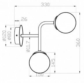 Бра Maytoni Erich MOD221-WL-02-G в Красноуральске - krasnouralsk.mebel24.online | фото 3