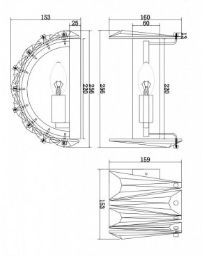 Бра Maytoni Puntes MOD043WL-01G в Красноуральске - krasnouralsk.mebel24.online | фото 2