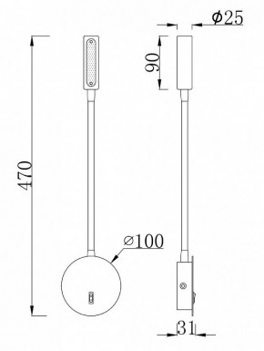 Бра Maytoni Stem C035WL-L3B3K в Красноуральске - krasnouralsk.mebel24.online | фото 7
