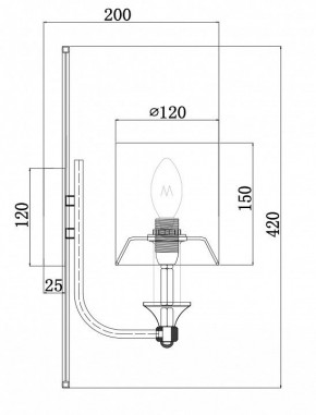 Бра Maytoni Vittoria H005WL-01BG в Красноуральске - krasnouralsk.mebel24.online | фото 3