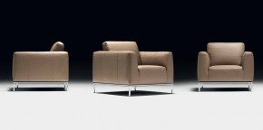 CAPRERA Armchair (P279.010.L30) КРЕСЛО, кожа 3094 сер.беж. цв. в Красноуральске - krasnouralsk.mebel24.online | фото