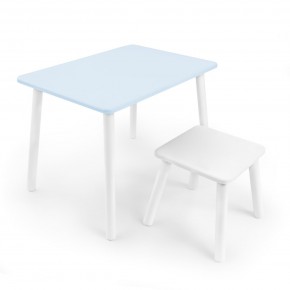 Детский комплект стол и табурет Rolti Baby (голубая столешница/белое сиденье/белые ножки) в Красноуральске - krasnouralsk.mebel24.online | фото 1