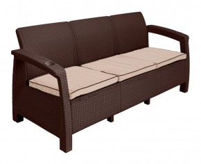 Диван Yalta Premium Sofa 3 Set (Ялта) шоколадный (+подушки под спину) в Красноуральске - krasnouralsk.mebel24.online | фото 2