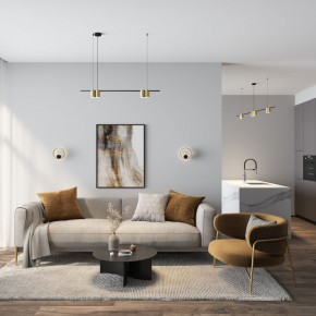 DK5060-BK+SG Бра ORBIT, IP20, 3000К, LED, 10 Вт, черный + сатинированное золото, алюминий в Красноуральске - krasnouralsk.mebel24.online | фото 5