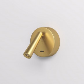 DK5072-SB Бра SHINE WALL со светодиодом, D104*H68, IP20, 3000К, 3W, RA?90, сатинированная латунь, алюминий в Красноуральске - krasnouralsk.mebel24.online | фото 2