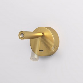 DK5072-SB Бра SHINE WALL со светодиодом, D104*H68, IP20, 3000К, 3W, RA?90, сатинированная латунь, алюминий в Красноуральске - krasnouralsk.mebel24.online | фото 3