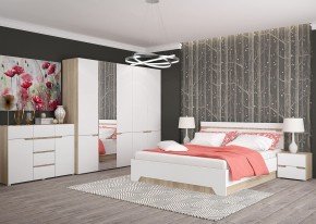 Комод 1200 АНТАЛИЯ (Сонома/Белый софт) в Красноуральске - krasnouralsk.mebel24.online | фото 3