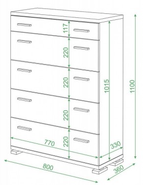 Комод Домино Лайт КМ-2 в Красноуральске - krasnouralsk.mebel24.online | фото 2