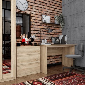 Комод КАСТОР с тремя ящиками, цвет Дуб Сонома в Красноуральске - krasnouralsk.mebel24.online | фото 3