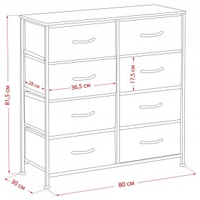 Комод Leset Линкс 8 ящ. (к/з), Каркас Белый, ящики Белые в Красноуральске - krasnouralsk.mebel24.online | фото 8