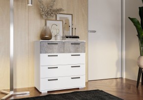 Комод Стандарт-5 NEW (белый/цемент светлый) в Красноуральске - krasnouralsk.mebel24.online | фото 3