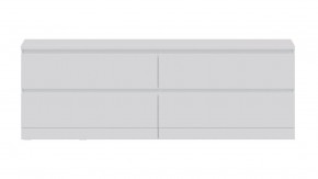 Комод Варма 4Д низкий с четырьмя выдвижными ящиками, цвет белый в Красноуральске - krasnouralsk.mebel24.online | фото 2